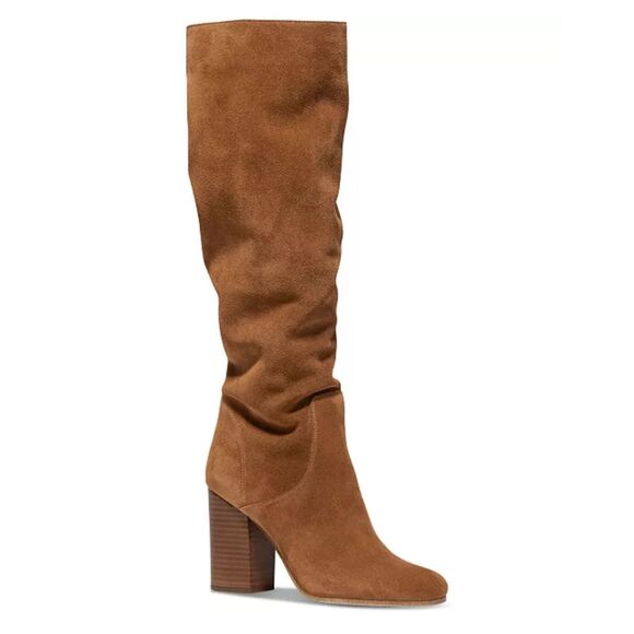 MICHAEL Michael Kors NWT Designer Bohemian Chic 3.5” Leigh Suede Luggage Boot Si